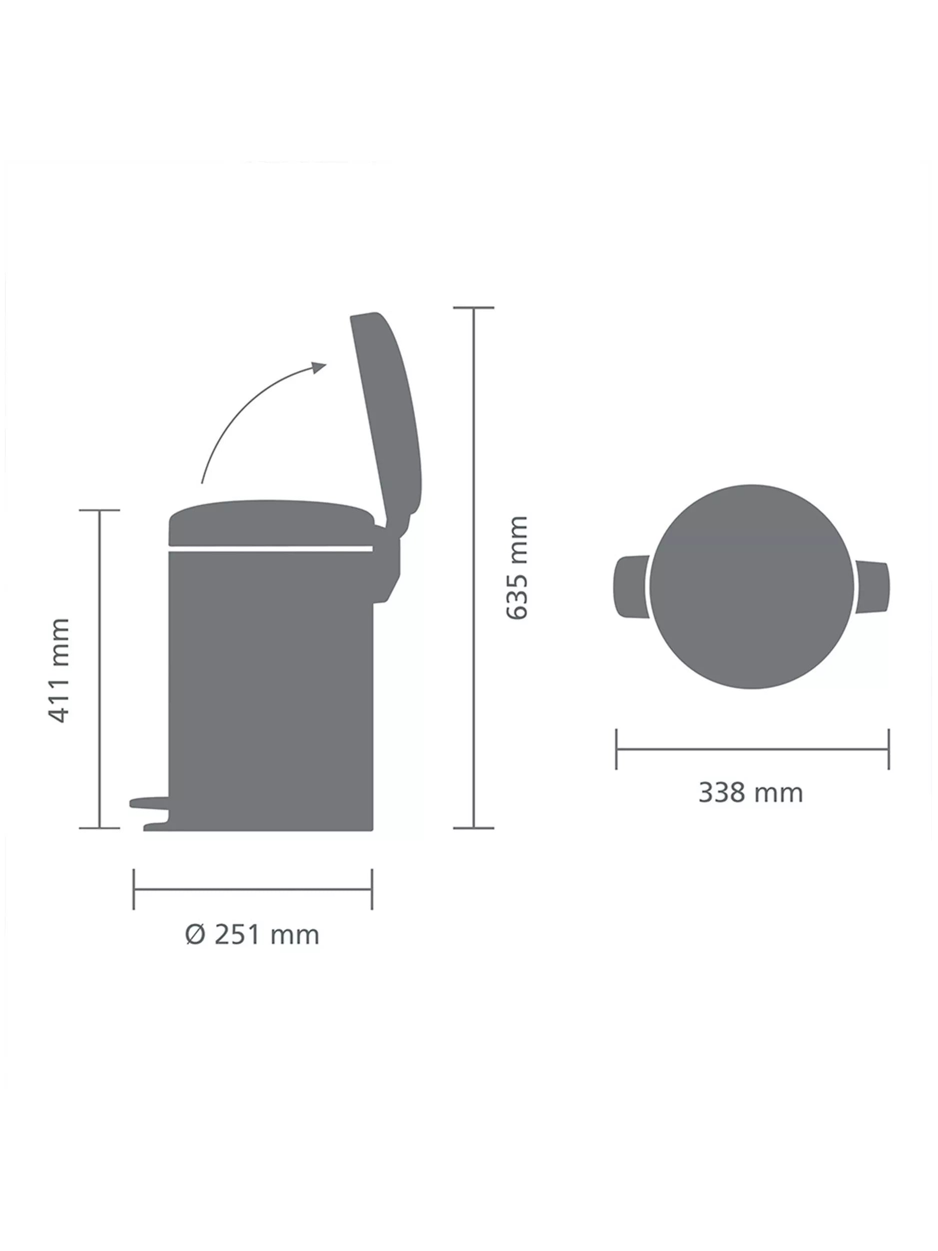 Brabantia newIcon Pedal Bin 12L - British product