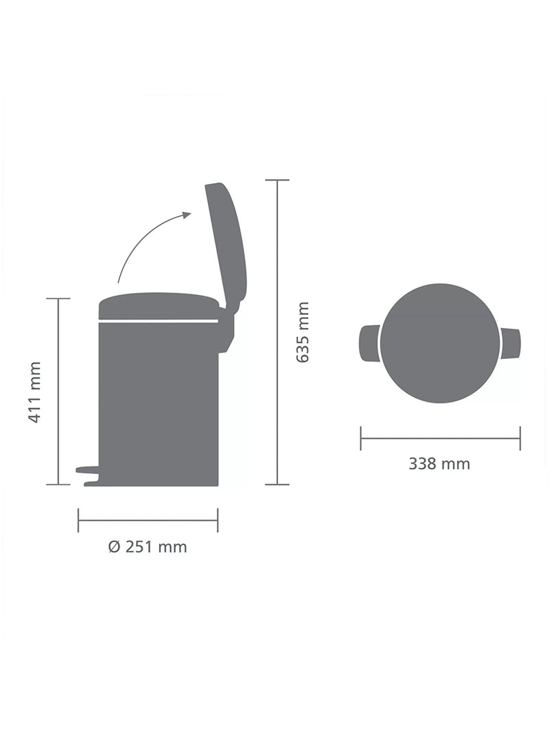 Brabantia newIcon Pedal Bin 12L - British product