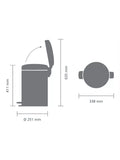 Brabantia newIcon Pedal Bin 12L - British product