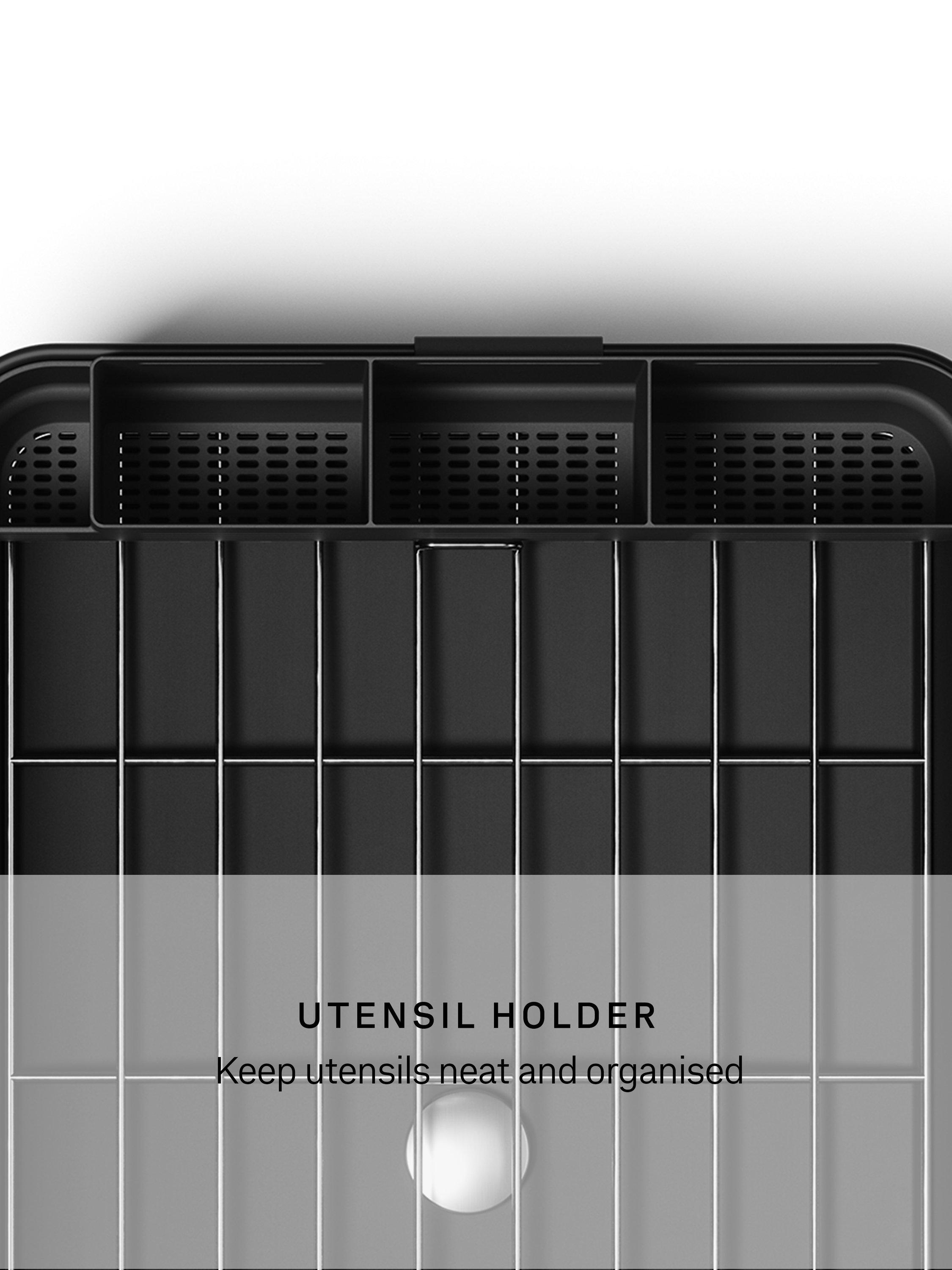 Simplehuman steel frame dish rack matte black - British product