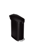 Simplehuman black 45L Slim Pedal Bin (British brand)