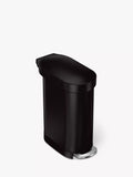 simplehuman Slim Pedal Bin, Black, 45L