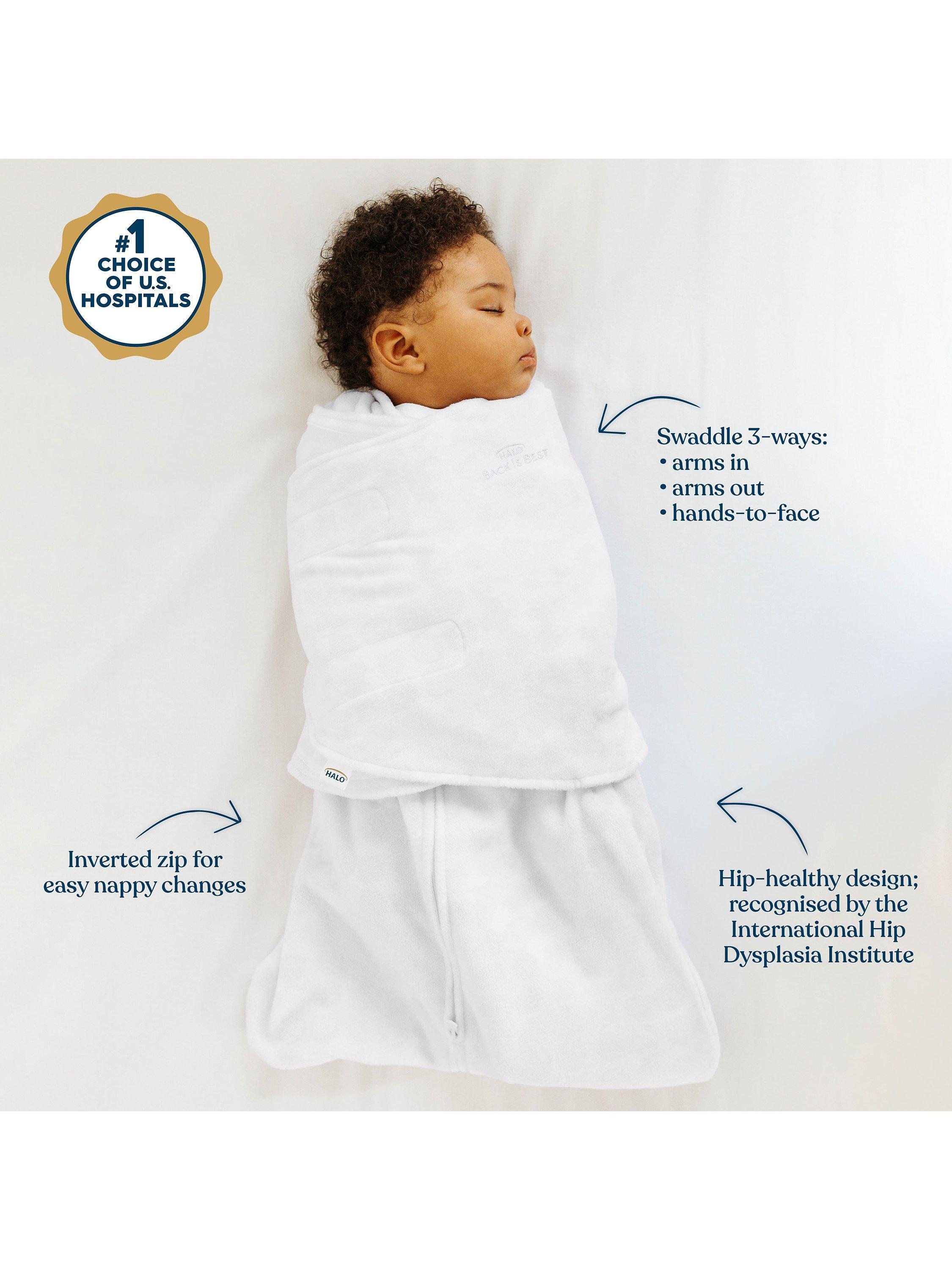HALO SleepSack swaddle 1.5 Tog, imported from the UK