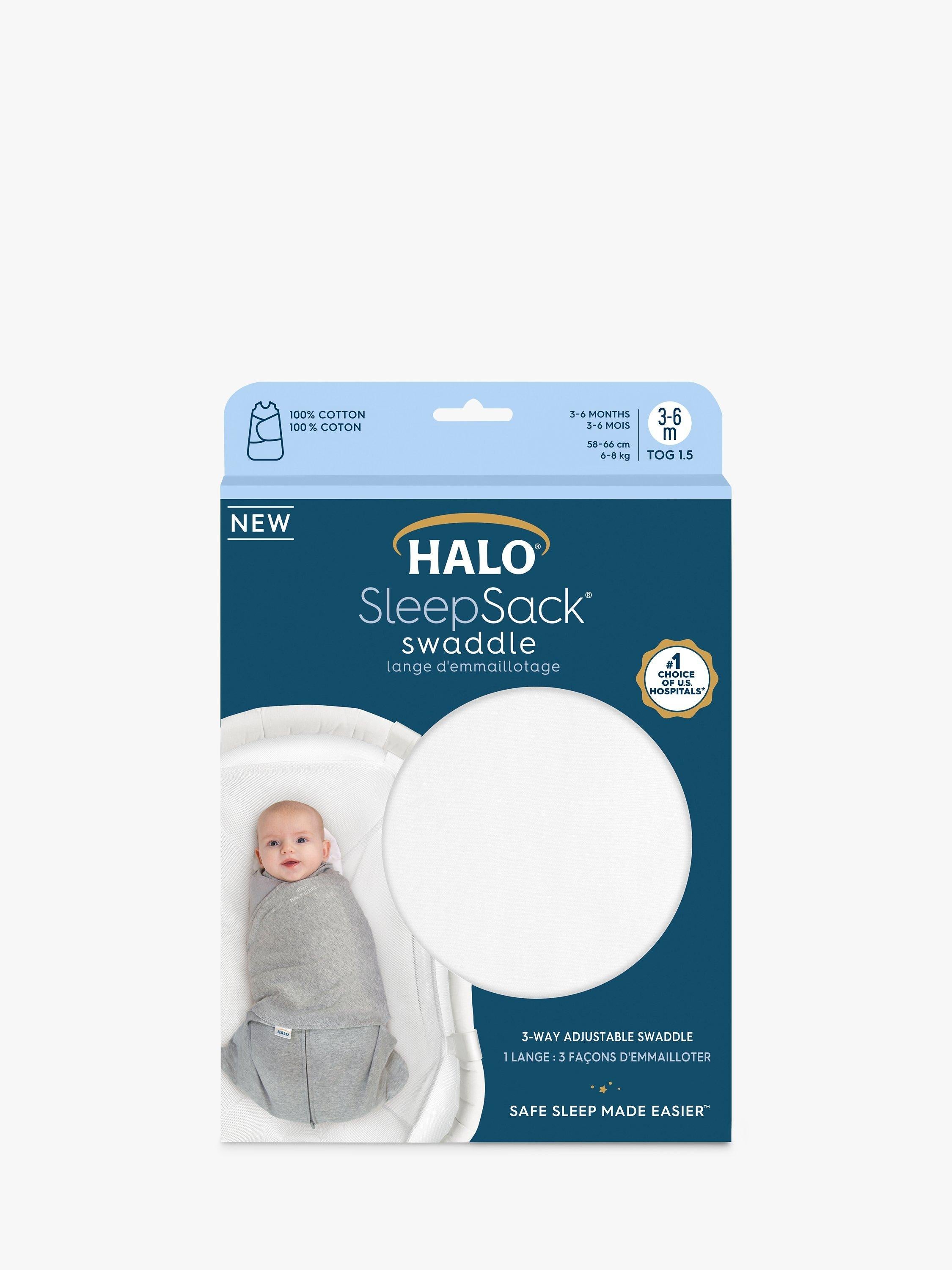 HALO SleepSack swaddle 1.5 Tog, imported from the UK