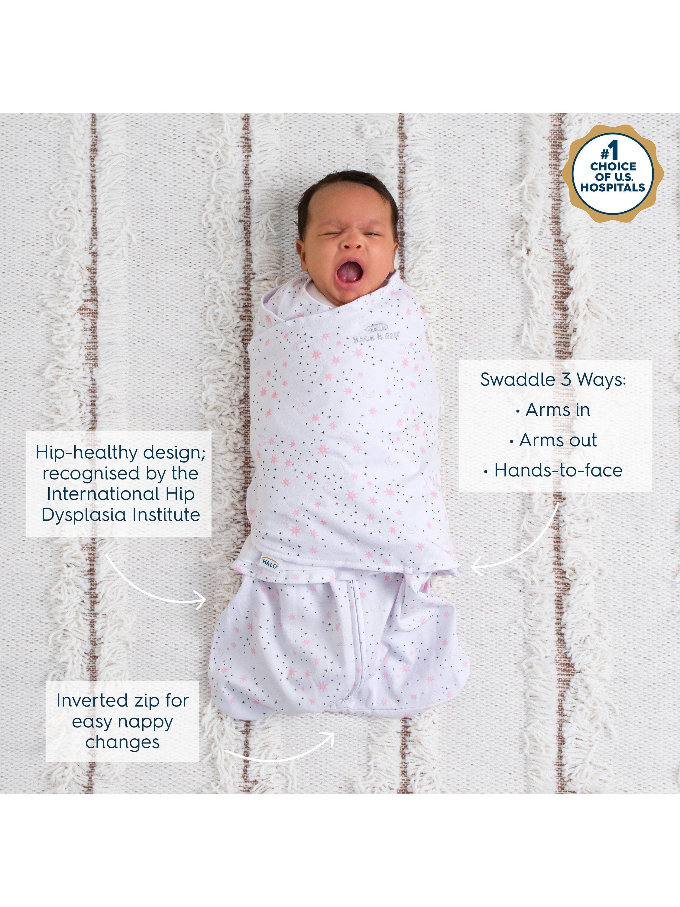 HALO SleepSack swaddle baby sleeping bag 1.5 Tog, imported from the UK