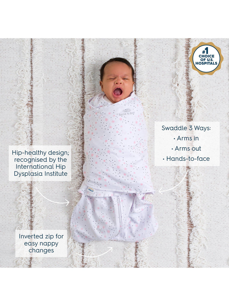 HALO SleepSack swaddle baby sleeping bag 1.5 Tog, imported from the UK