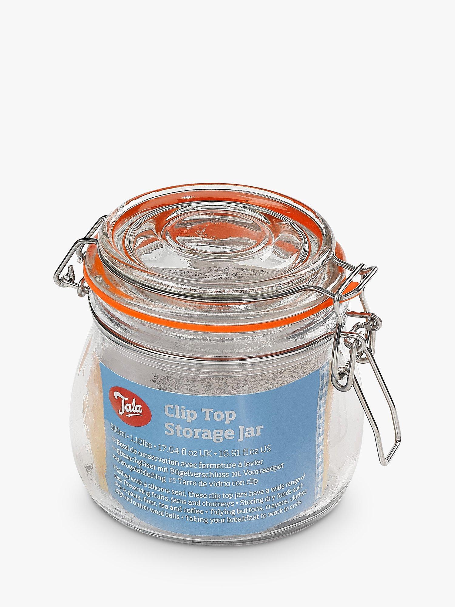 Tala clip-top glass storage jar 500ml, UK version