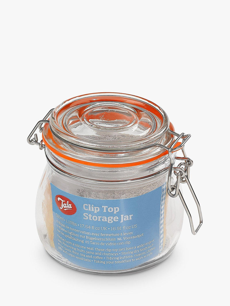 Tala clip-top glass storage jar 500ml, UK version