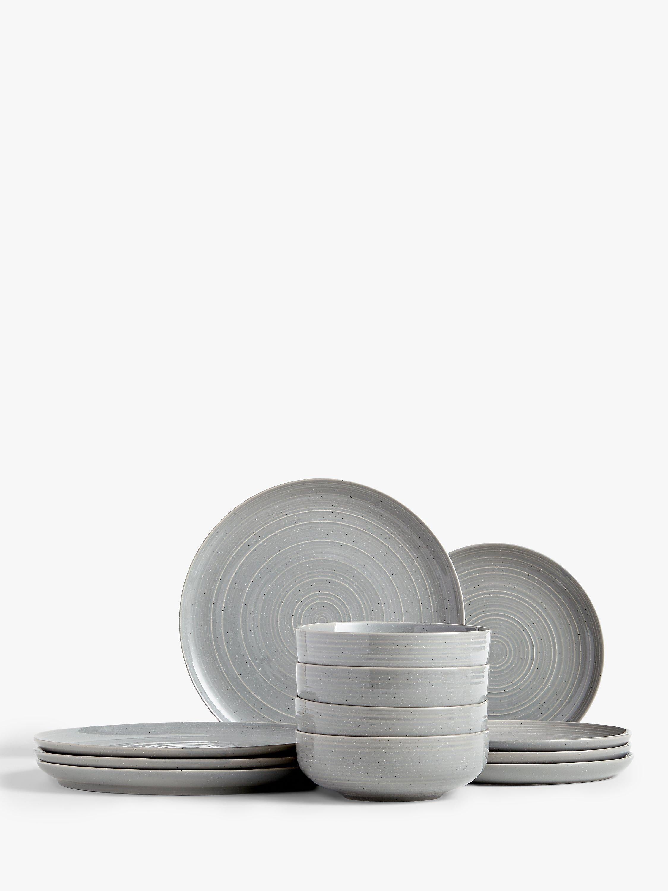 John Lewis ANYDAY Craft Speckle Glaze Dinnerware Set, 12 Piece