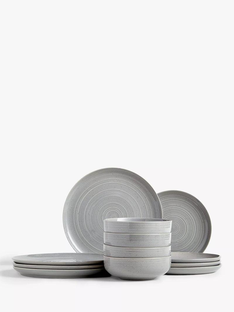John Lewis ANYDAY Craft Speckle Glaze Dinnerware Set, 12 Piece