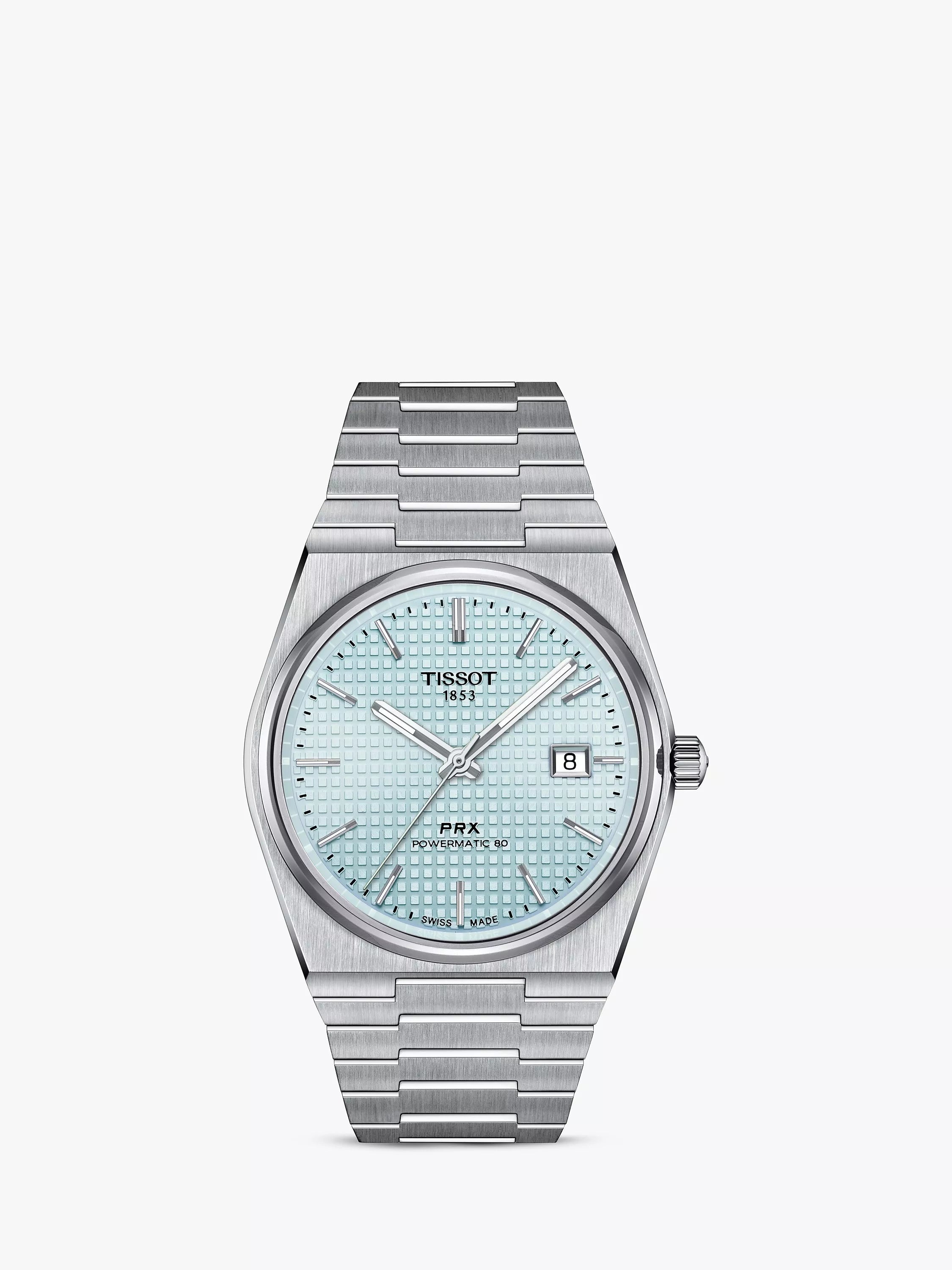 Tissot PRX Powermatic 80 automatic watch blue dial 40mm, UK version