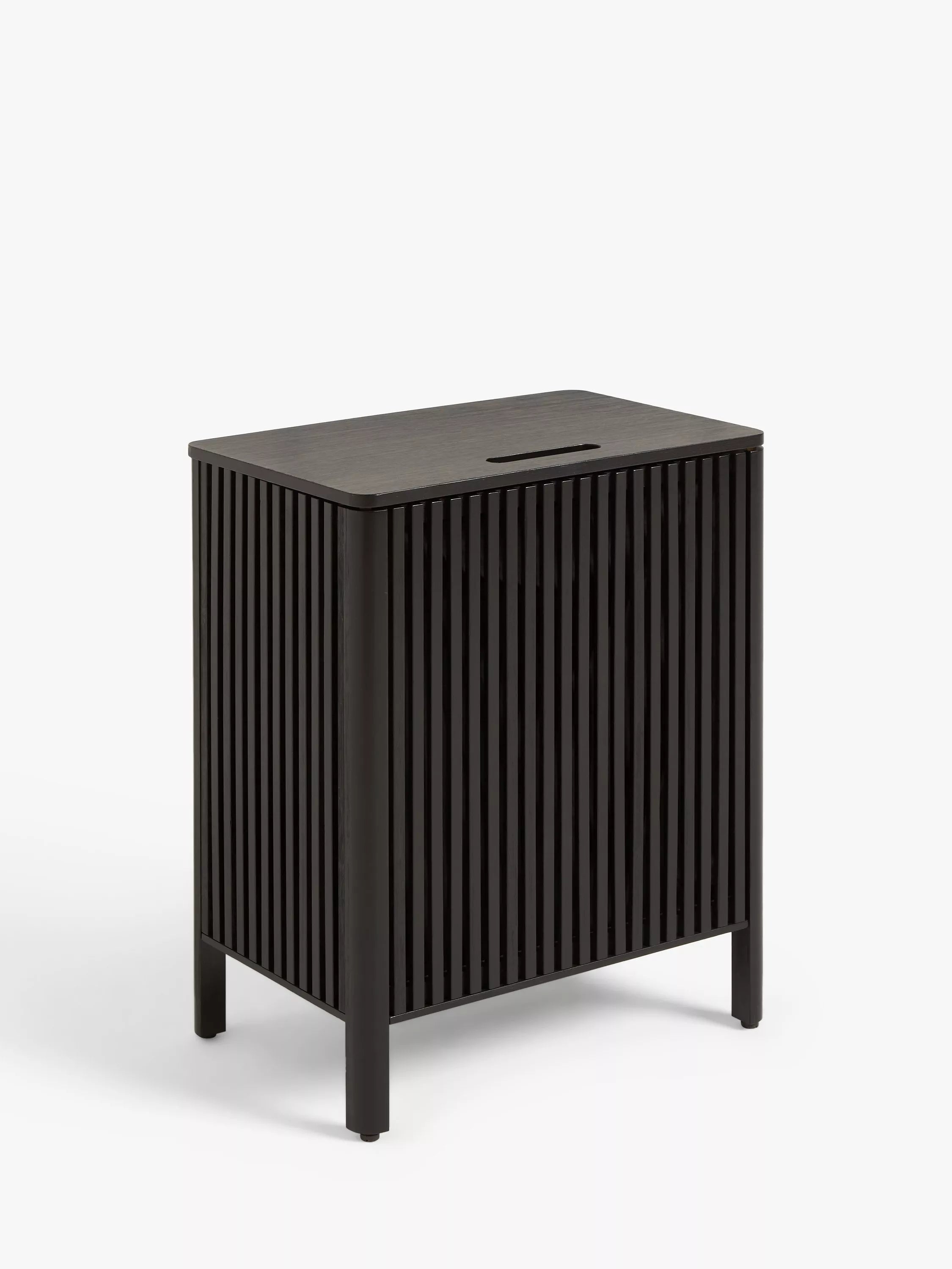 John Lewis Slatted Bathroom Laundry Bin, Slate