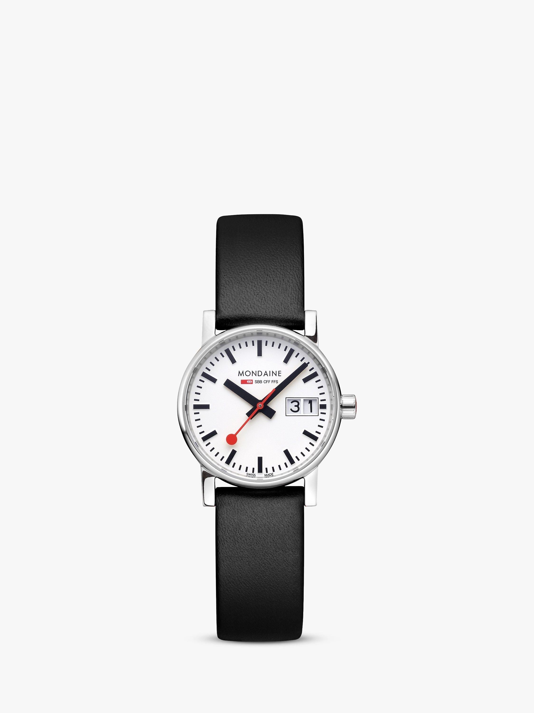 Mondaine Damenuhr 30mm mit veganem Lederarmband - Britisches Produkt