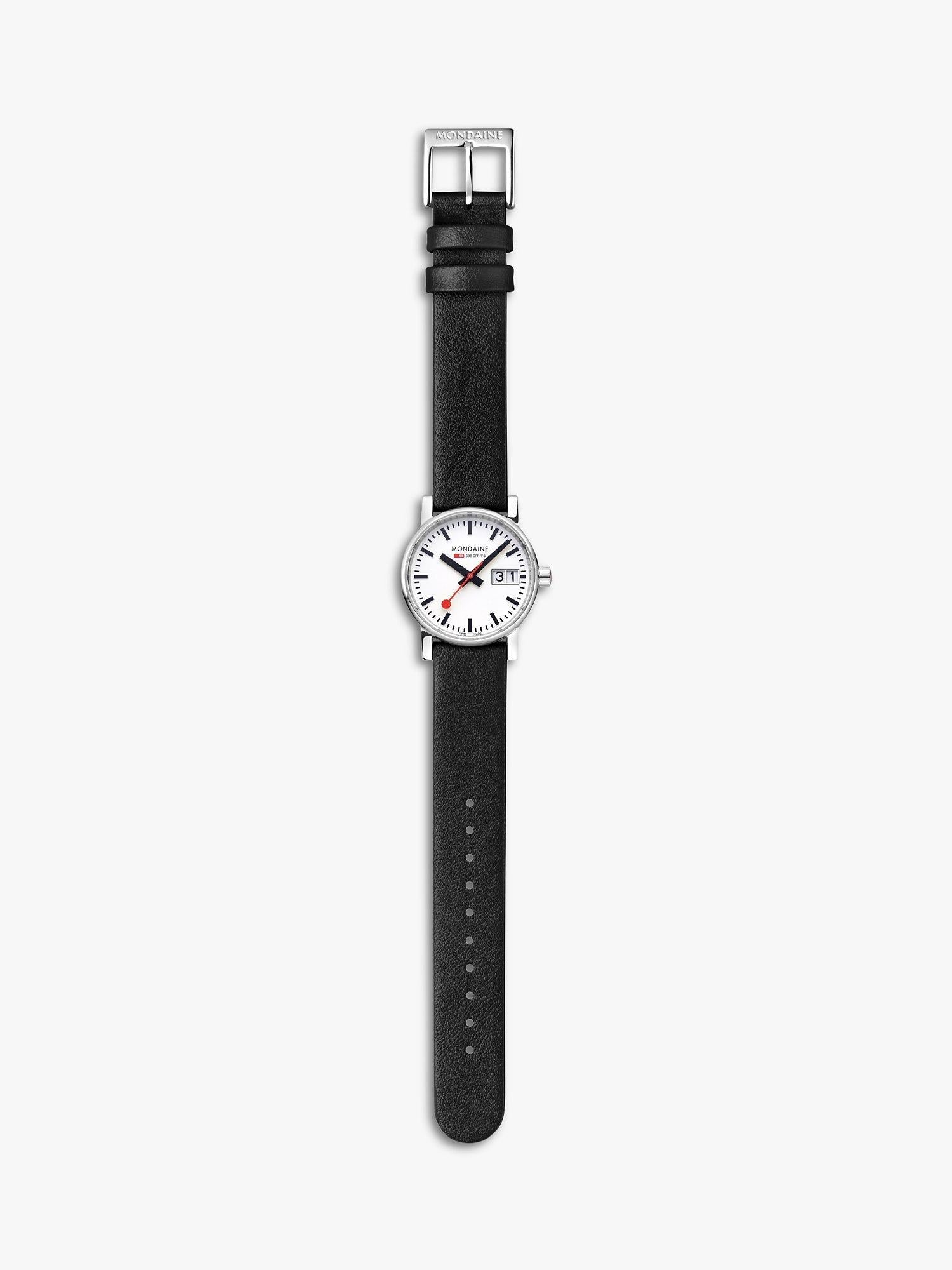 Mondaine Damenuhr 30mm mit veganem Lederarmband - Britisches Produkt