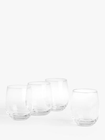 John Lewis John Lewis Studio Glass Tumbler, Set of 4, 330ml, Clear- Buy online at McGrocer
