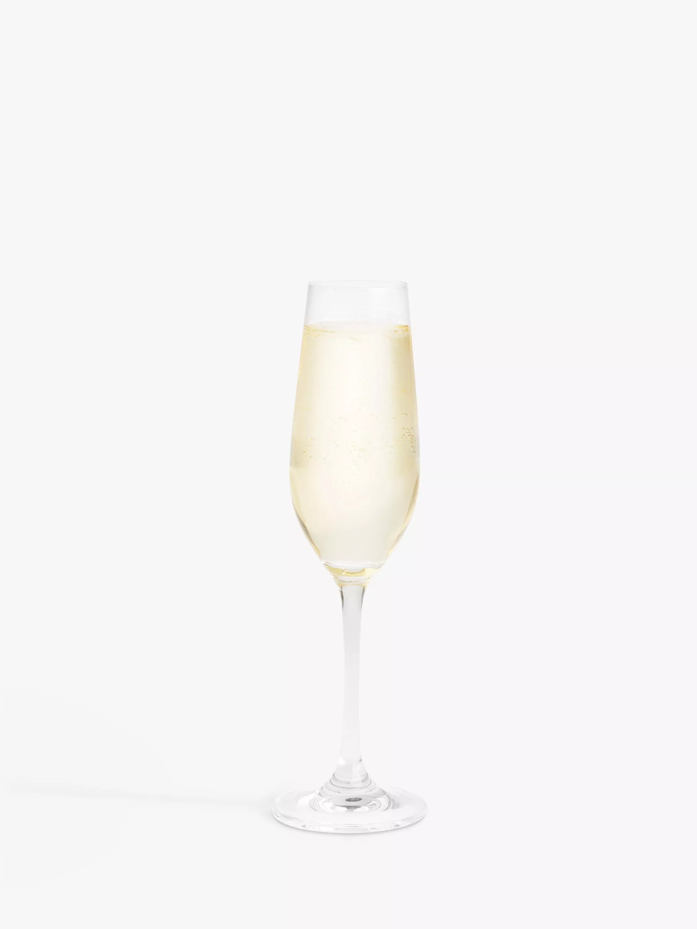 John Lewis crystal champagne flute set of 4 clear, imported from the UK