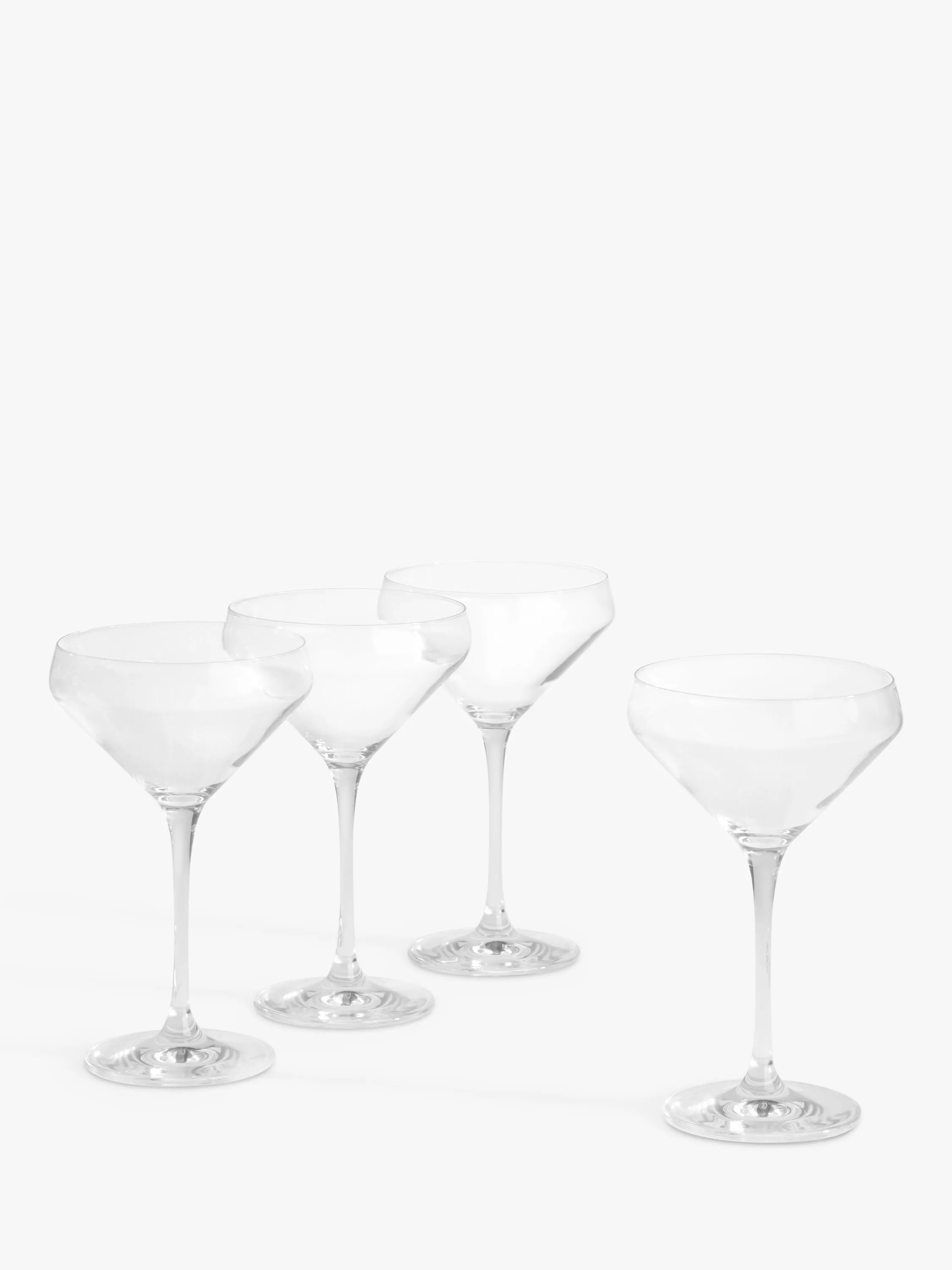 John Lewis clear coupe cocktail glasses set of 4 240ml, imported from the UK