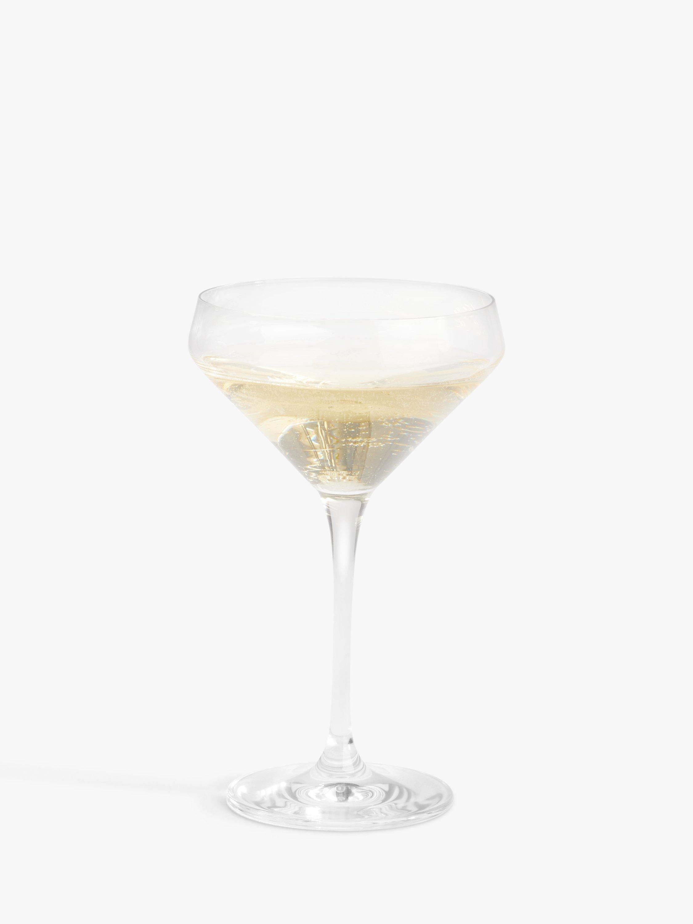 John Lewis clear coupe cocktail glasses set of 4 240ml, imported from the UK
