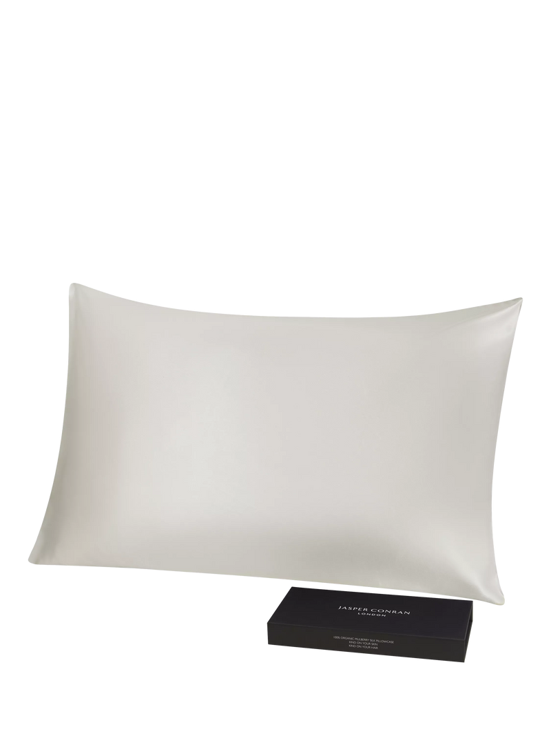 Jasper Conran London Organic Mulberry Silk Standard Pillowcase - Blush