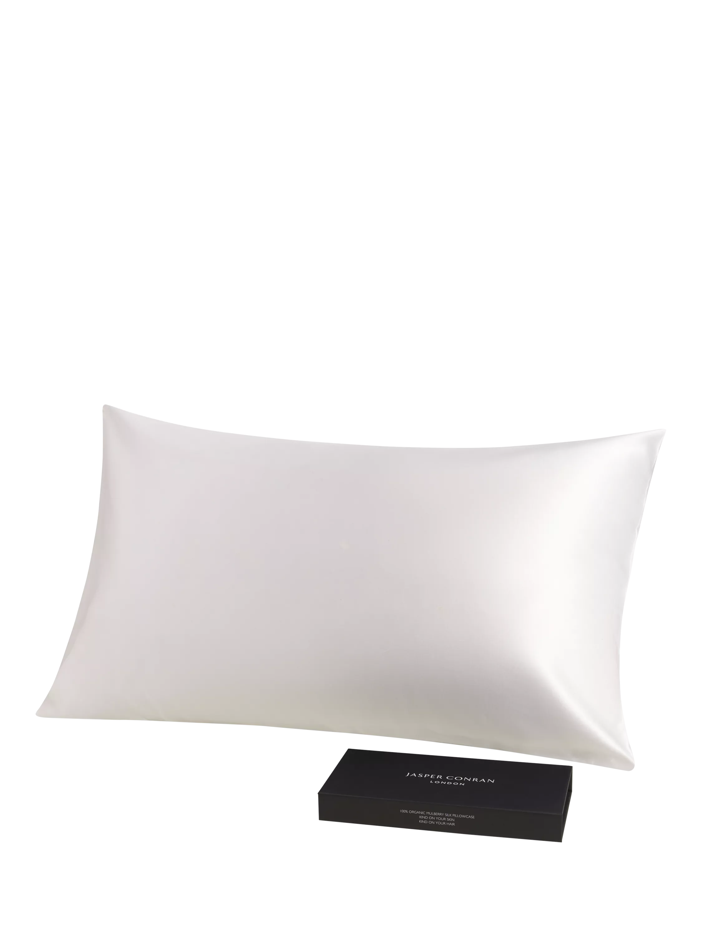 Jasper Conran London Organic Mulberry Silk Standard Pillowcase - Lunar Rock