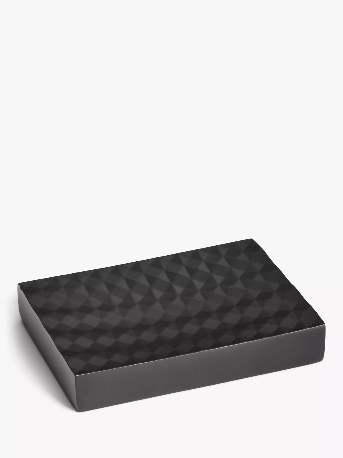 John Lewis diamond textured black soap dish, UK version