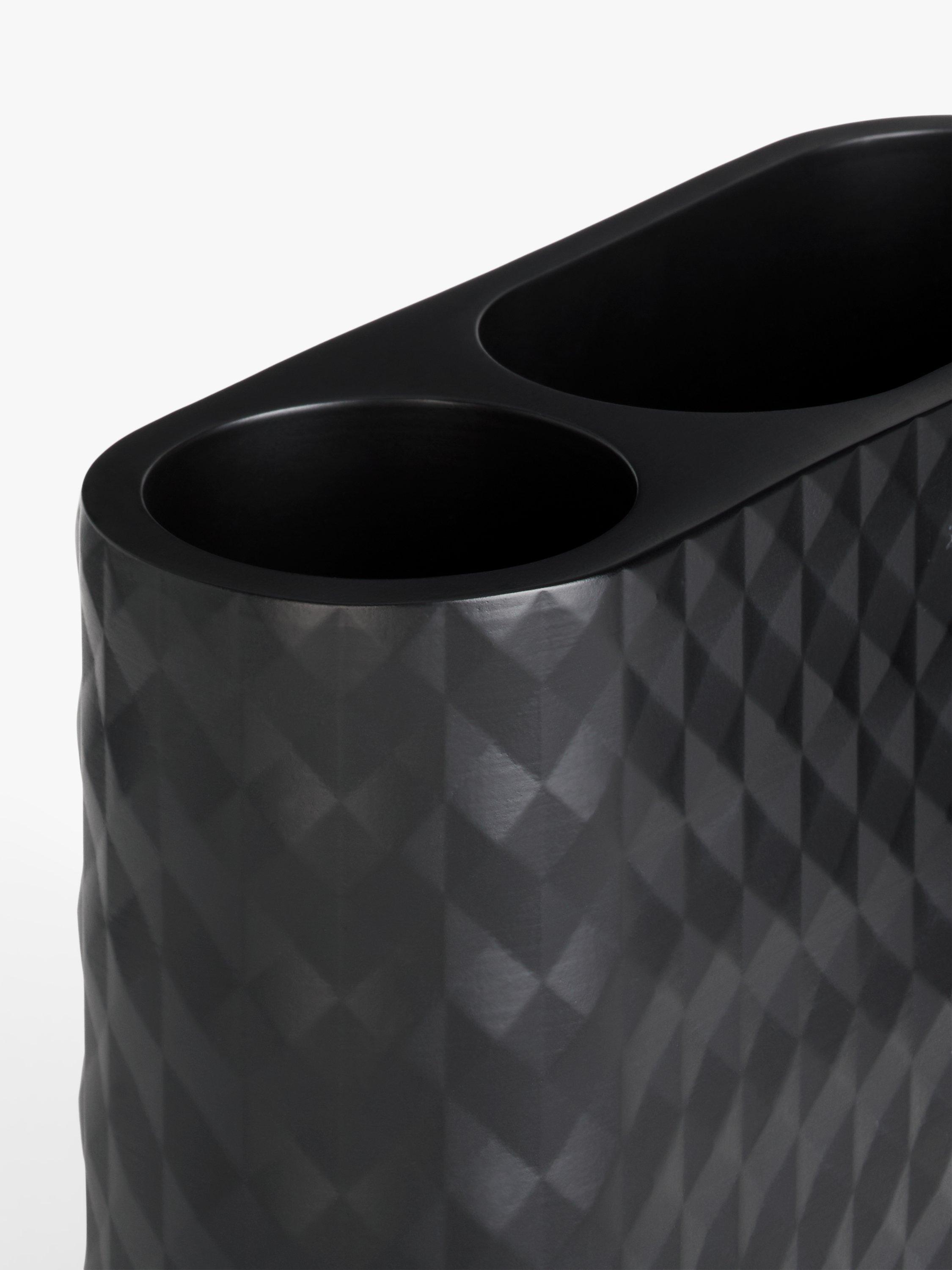 John Lewis black diamond toothbrush holder, UK version