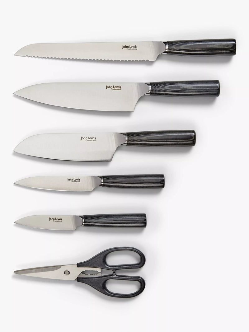 John Lewis professional knife block 6 piece set - British product