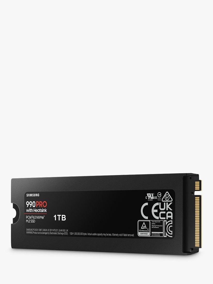 Samsung 990 PRO 1TB M.2 SSD mit Kühlkörper, britische Version