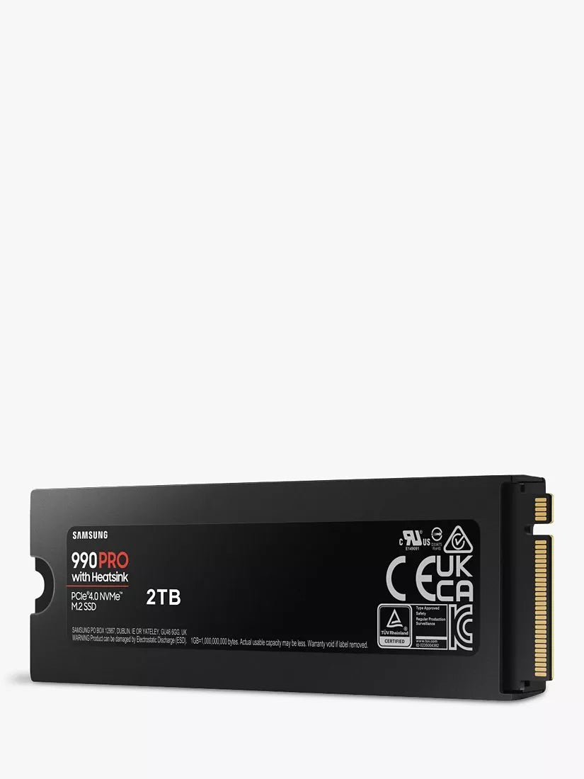 Samsung 990 PRO 2TB NVMe SSD with heatsink - British product