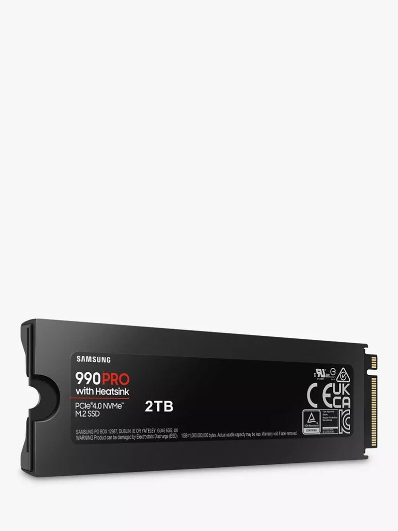 Samsung 990 PRO 2TB NVMe SSD with heatsink - British product