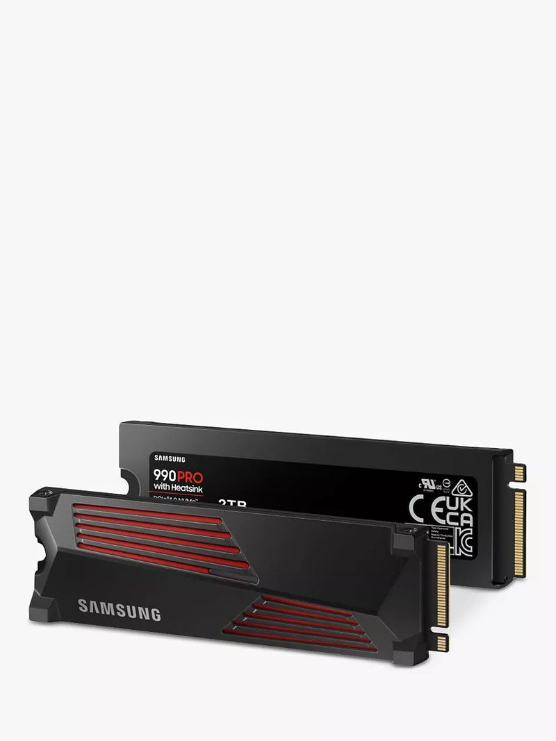 Samsung 990 PRO 2TB NVMe SSD with heatsink - British product