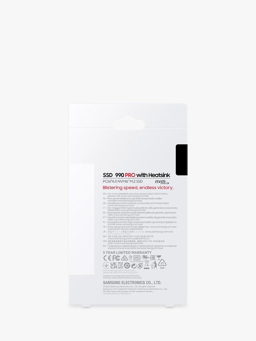 Samsung 990 PRO 2TB NVMe SSD مع مشتت حراري - منتج بريطاني