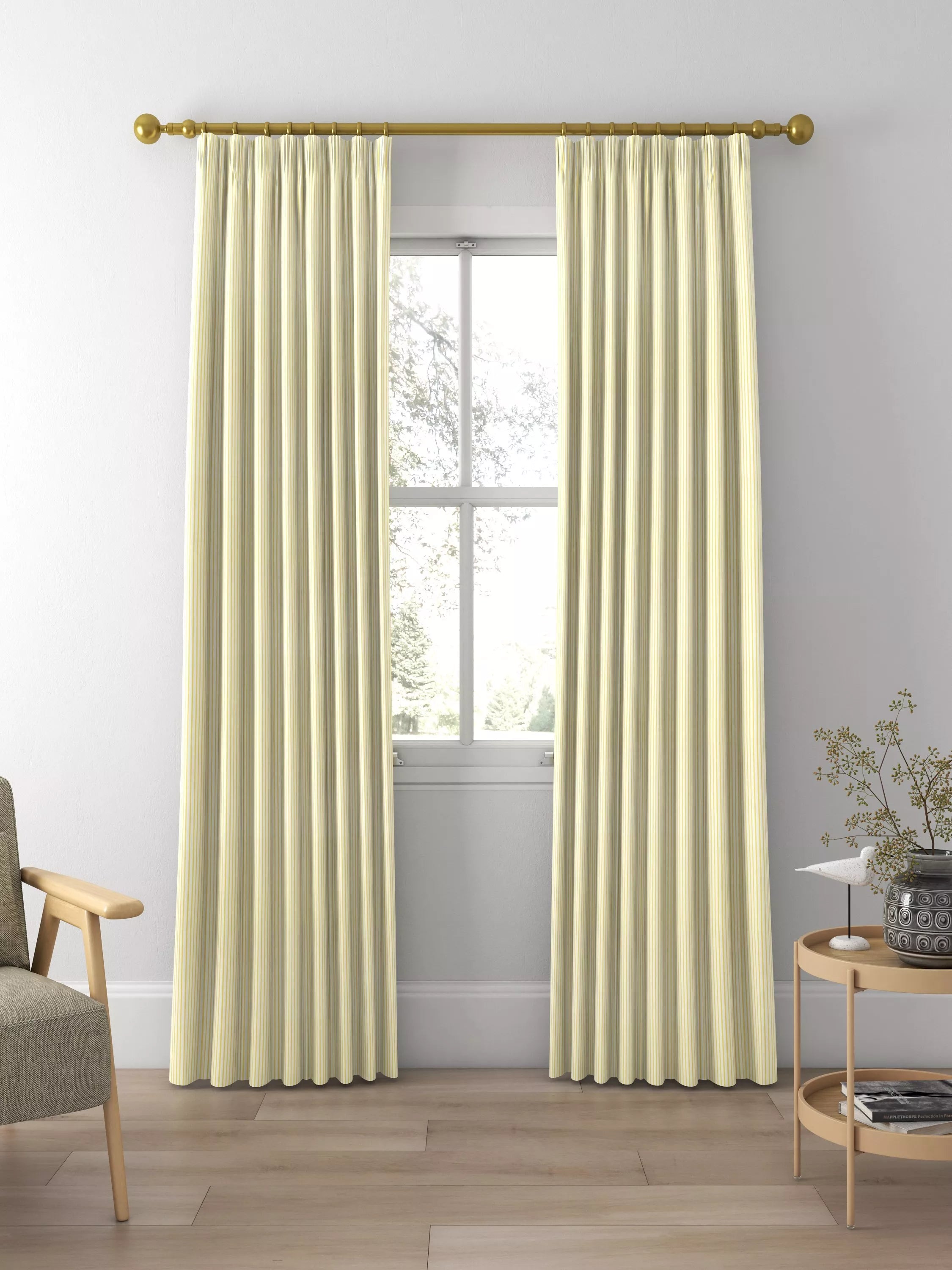 Harlequin Ribbon Stripe curtain roman blind Citrine British brand