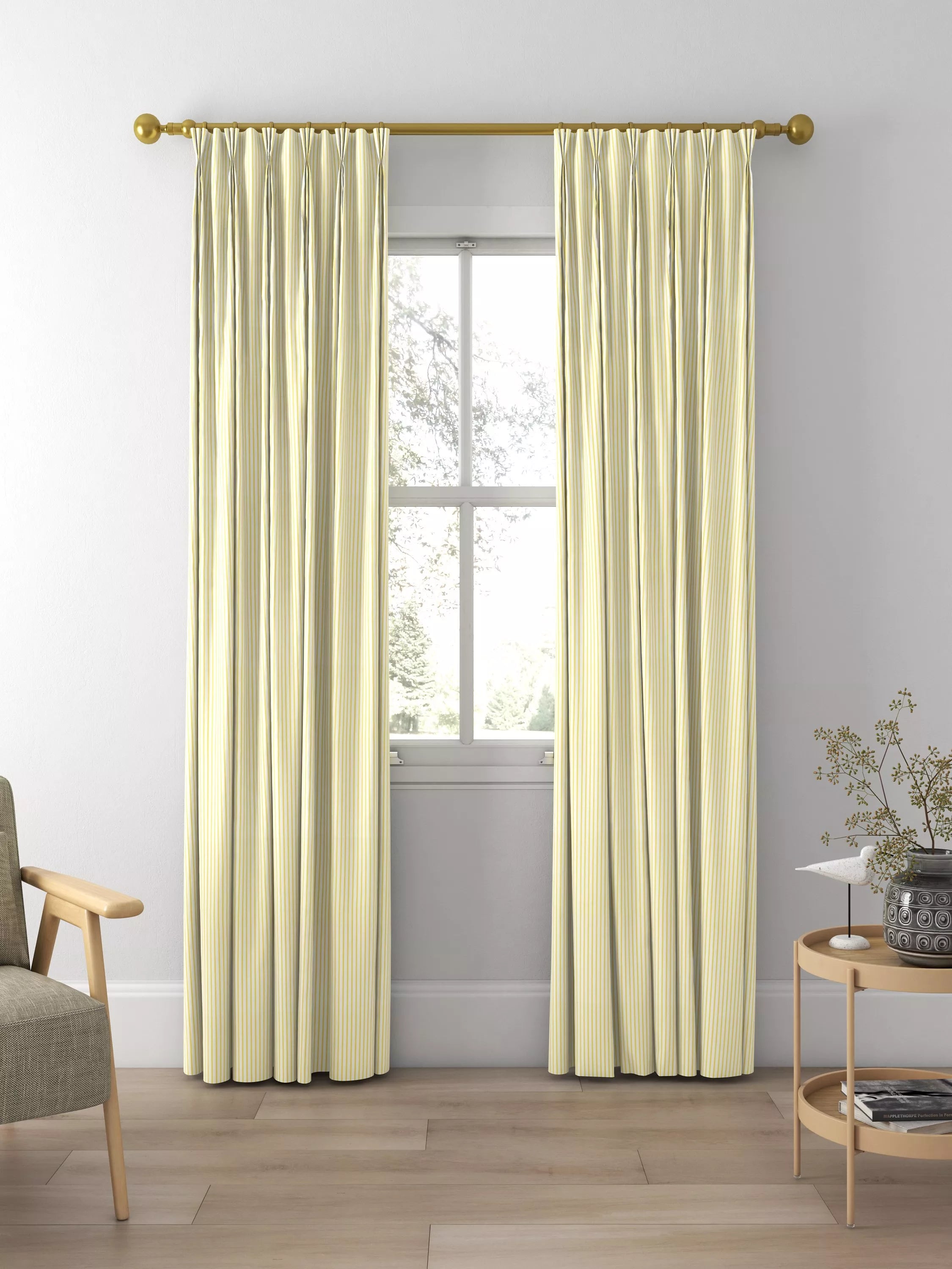 Harlequin Ribbon Stripe curtain roman blind Citrine British brand