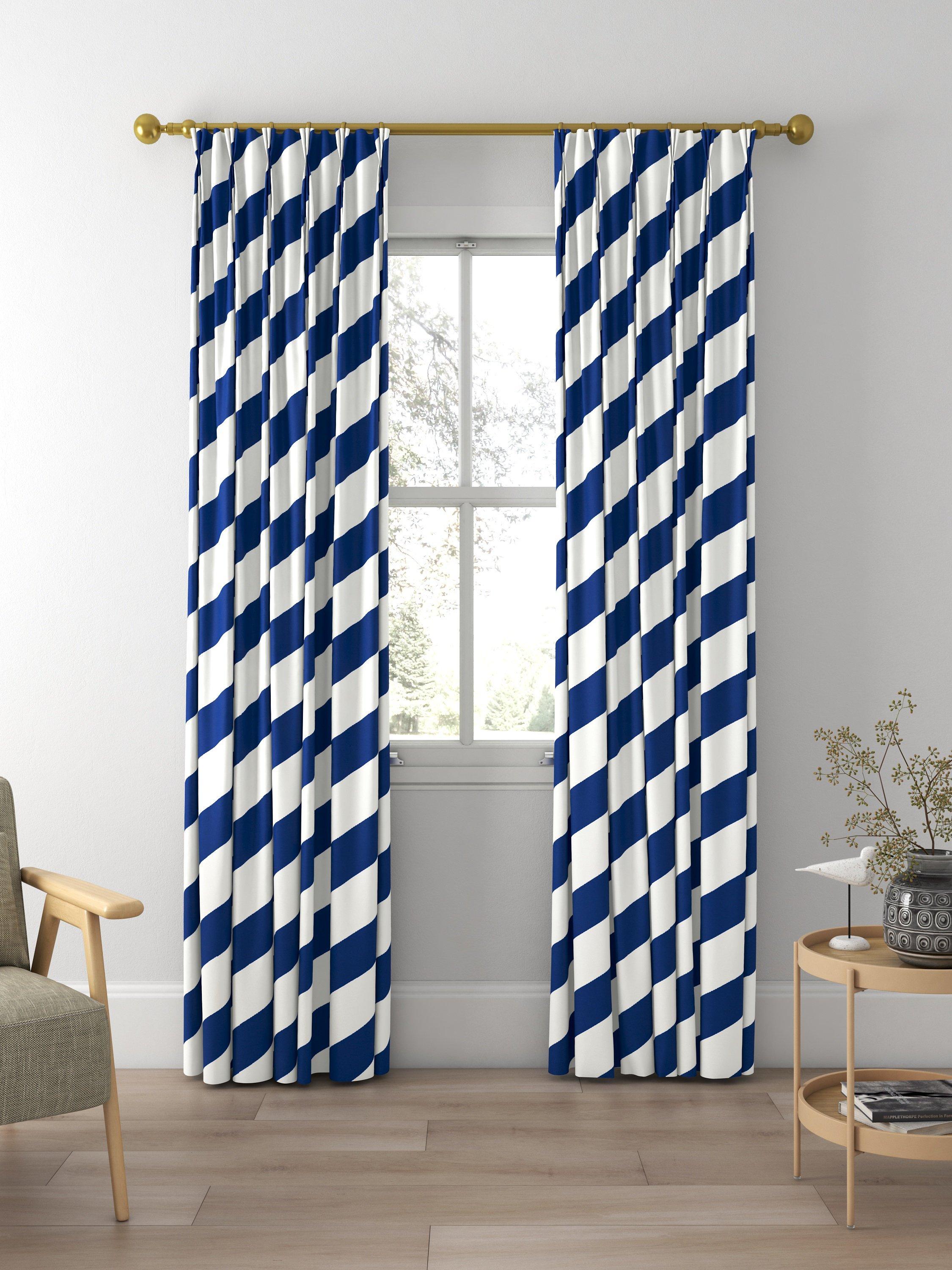 Harlequin paper straw curtains Lapis, imported from the UK