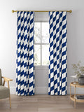 Harlequin paper straw curtains Lapis, imported from the UK