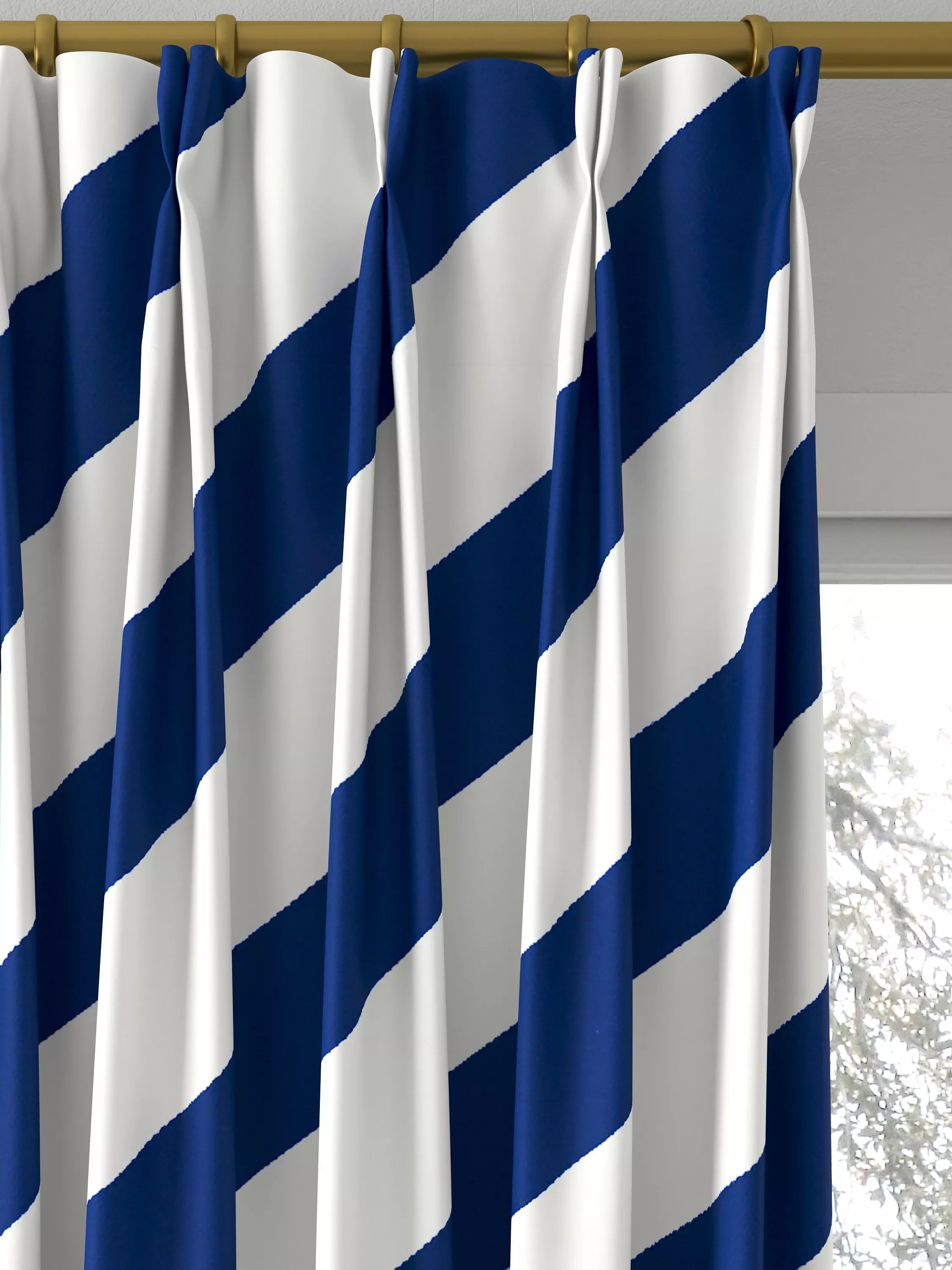 Harlequin paper straw curtains Lapis, imported from the UK
