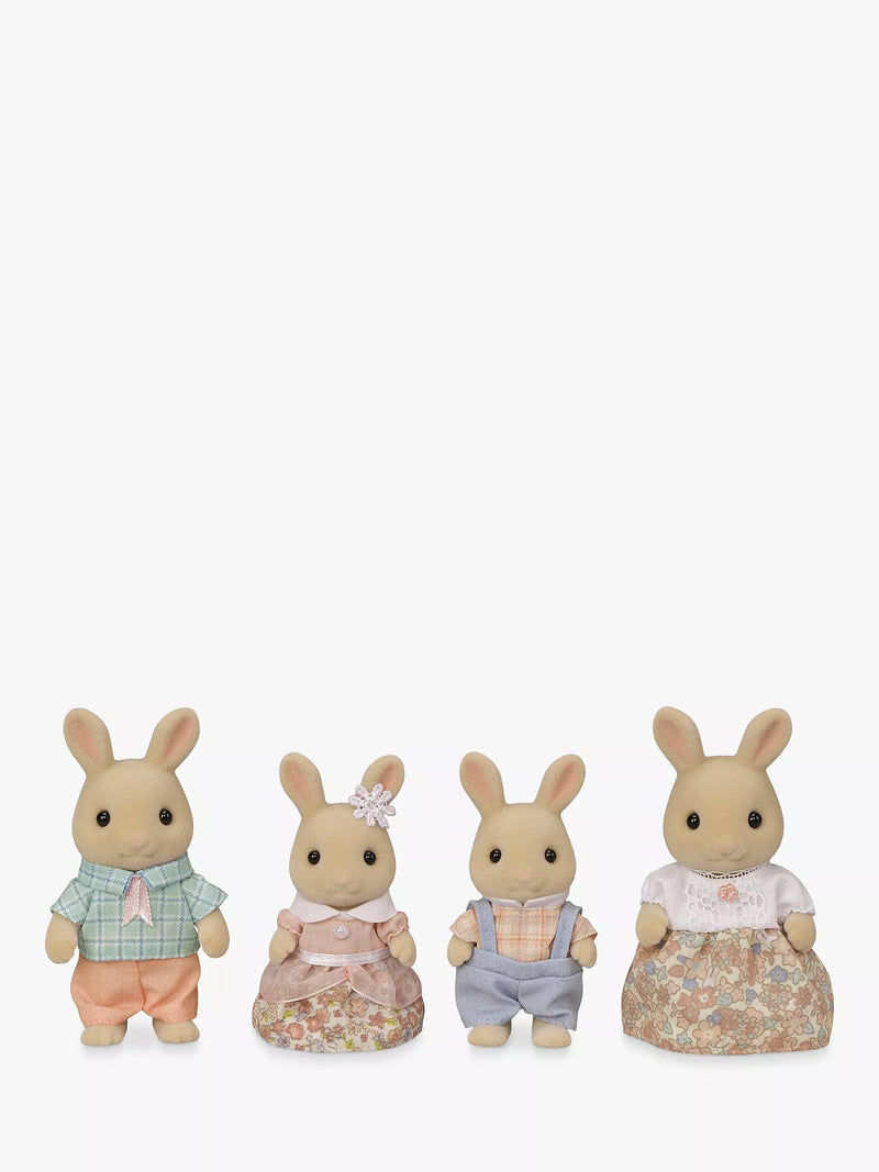 Sylvanian Families Milk Rabbit Family toy set, imported from the UK