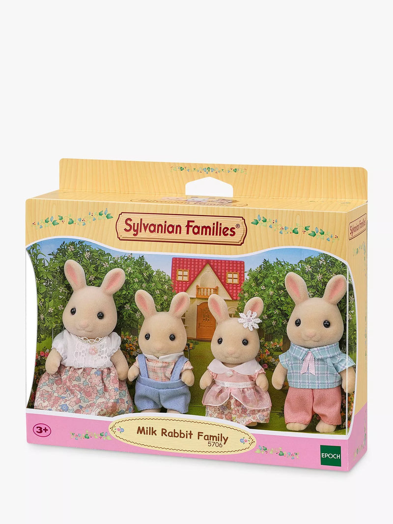 Sylvanian Families Milk Rabbit Family toy set, imported from the UK