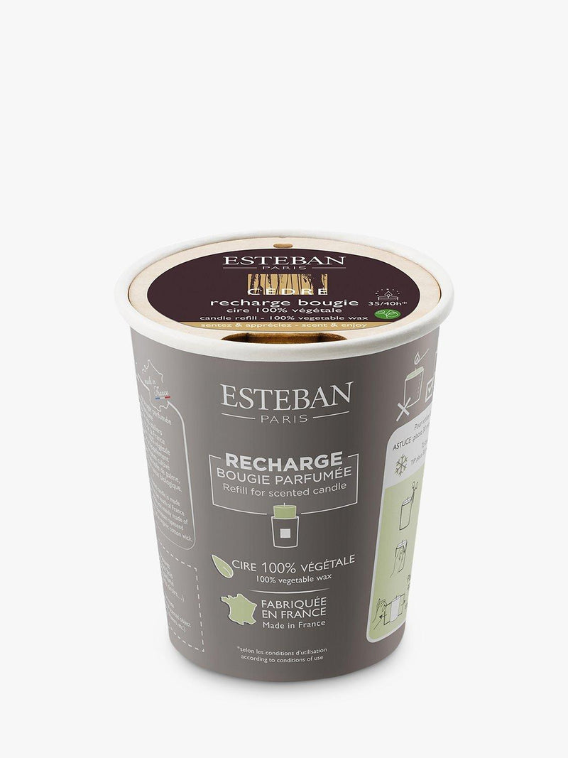 Esteban Cedre scented candle refill 180g - British product