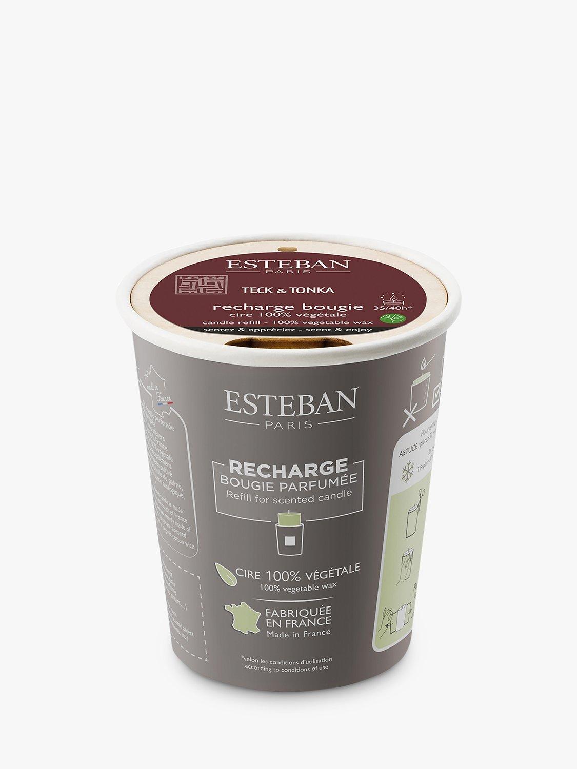 Esteban Teck & Tonka scented candle refill 180g - British product