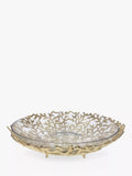 Culinary Concepts gold metal basket and glass bowl 32cm, UK version