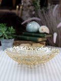 Culinary Concepts gold metal basket and glass bowl 32cm, UK version