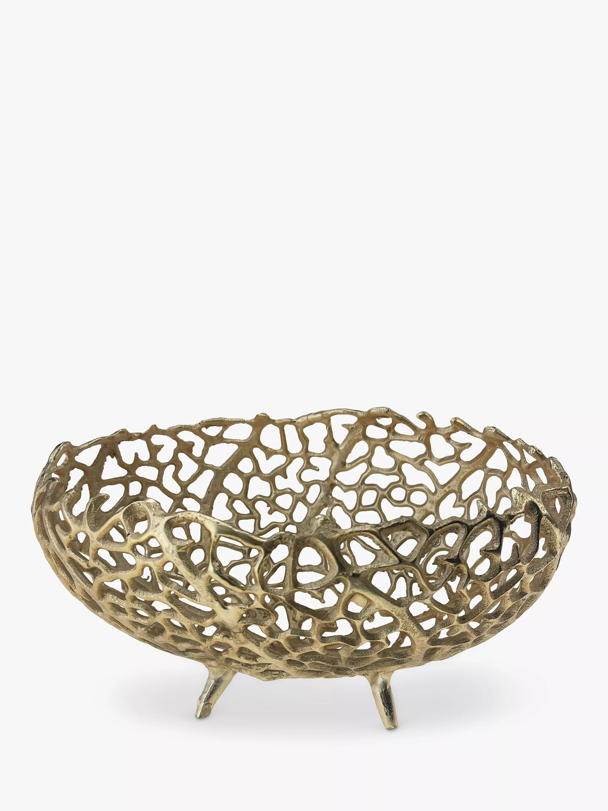 Culinary Concepts gold coral footed metal basket bowl 19cm, UK version