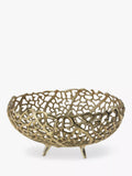 Culinary Concepts gold coral footed metal basket bowl 19cm, UK version