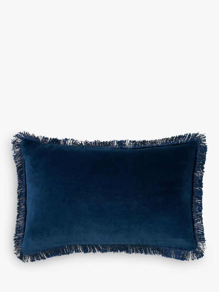 Truly Fringed Velvet Lombard Cushion