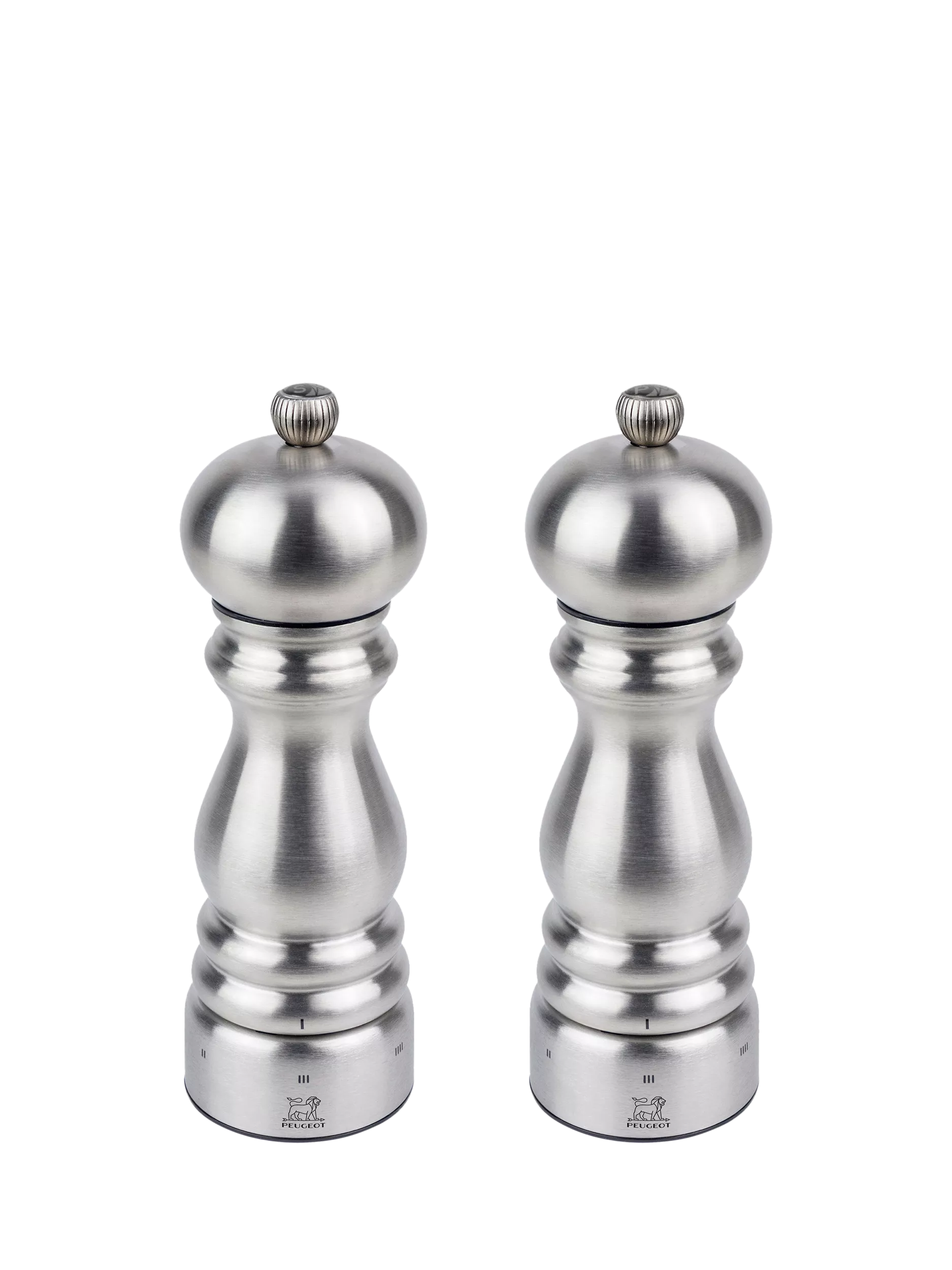 Peugeot Paris Chef salt and pepper mills 18cm silver, UK version
