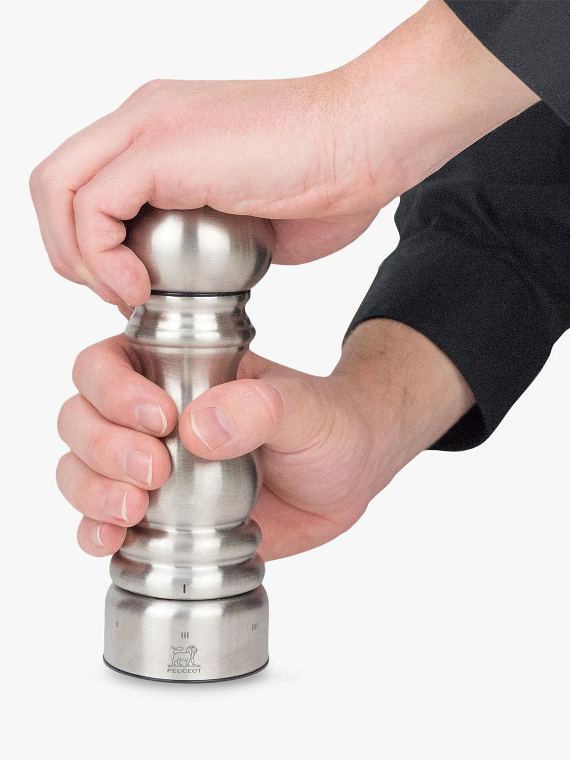Peugeot Paris Chef salt and pepper mills 18cm silver, UK version