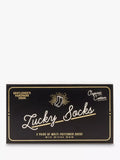 Gentlemen's Hardware lucky socks gift set with three pairs and international icons, UK version