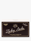 Gentlemen's Hardware lucky socks gift set with three pairs and international icons, UK version
